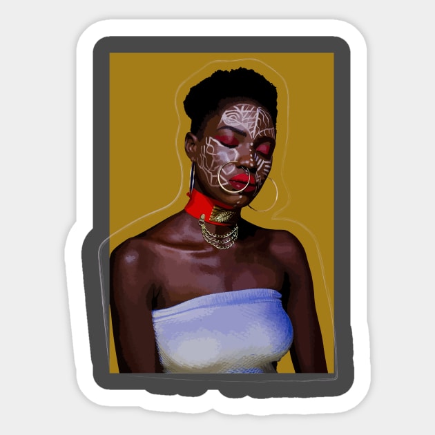 African Woman Sticker by EJgraphics